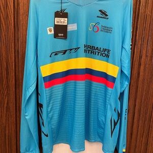 Suarez Men's Multicolor Long Sleeve Cycling Tee
